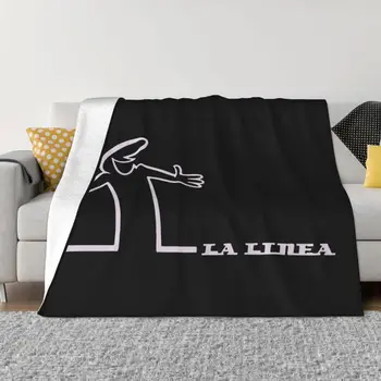 La Linea Забавное Художественное Одеяло Мультяшная Шерсть Забавный Мягкий Плед для Летнего Покрывала