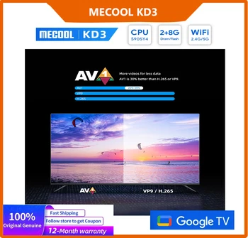 MECOOL KD3 Android 11 TV Stick с Dolby Audio 2 + 8G, Сертифицированный Google, Потоковый медиаплеер Google TV Stick Home Media Player