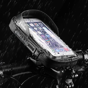 MTB Дорожный велосипед, подставка для руля электровелосипеда, сумка для телефона, защита от встряхивания, водонепроницаемый держатель из ABS, EVA, 6-дюймовый мобильный телефон, велосипедная деталь