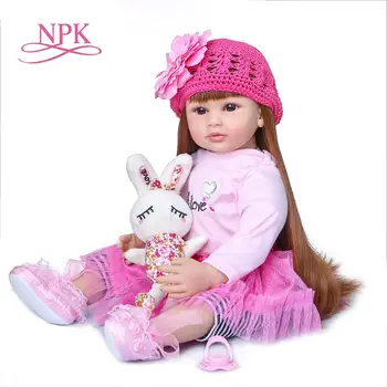NPK 60 см reborn виниловые игрушки девочка кукла силиконовая принцесса ребенок куклы подарок на день рождения кукла ограниченной серии