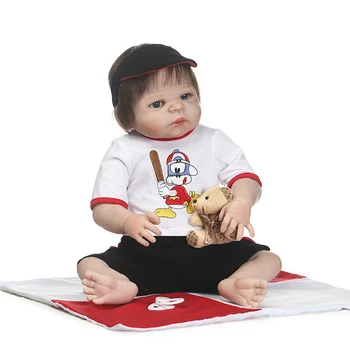 NPKCOLLECTION кукла-реборн-мальчик ручной работы с настоящим мягким нежным прикосновением, кукла в красивой бейсбольной одежде, кукла для подарка вашим детям