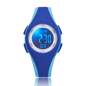 OHSEN Детские спортивные часы 50 м Водонепроницаемые небесно-голубые силиконовые электронные наручные часы, секундомер, детские цифровые часы для мальчиков и девочек