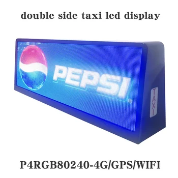 p4 Двухсторонний светодиодный рекламный экран с Wi-Fi, вывеска с дистанционным управлением 4G, наружное руководство, светодиодный дисплей на крыше такси