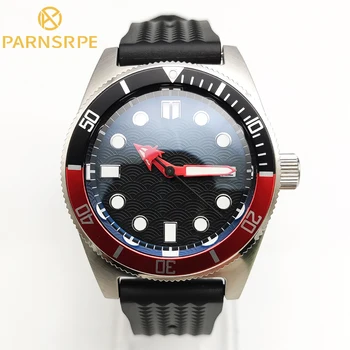Parnsrpe - Роскошные 38-мм мужские часы NH35A синего цвета со светящейся водонепроницаемой заводной головкой, сапфировое стекло, матовый корпус