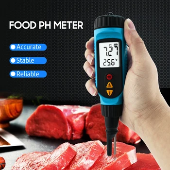 PH818M PH-метр для Пищевой промышленности 2 в 1 Пищевой PH-тестер Измеритель Температуры Раствора С ЖК-подсветкой Цифровой Измерительный Зонд PH