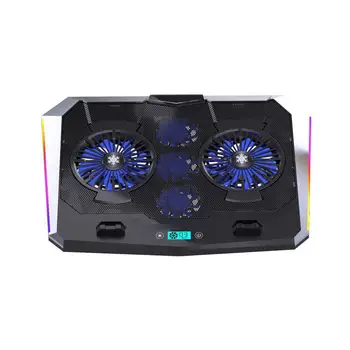 RGB Cool Light Высококачественный ноутбук с регулируемым RGB-радиатором, охлаждающий вентилятор с ЖК-дисплеем, универсальный для игр