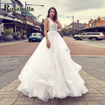 ROSABELLA Fairytale Свадебные Платья С Вырезами Для Женщин, Аппликации С Вырезами, Свадебное Платье Vestidos De Novia Brautmode Personised Plus