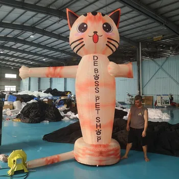 SAYOK 4mH Надувной Трубчатый мужчина-танцор Мультяшный кот, Дурацки Машущий надувной трубчатый мужчина для продвижения бизнеса и рекламы