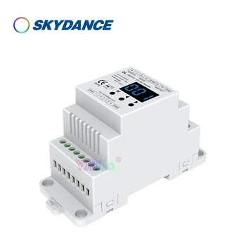 Skydance Din-рейка 4-канальный Преобразователь DMX 512 в 0-10 В 1-10 В RGB RGBW контроллер затемнения 12V-24V 4-канальный DMX RDM Декодер сигнала DL