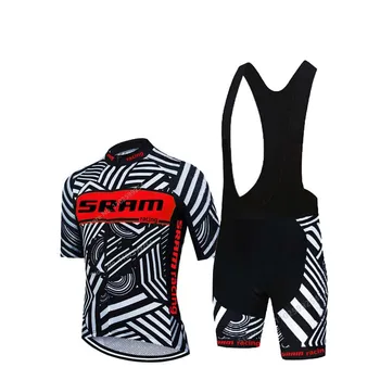 SRAM Racing Cycling Jersey 2023, Летний Комплект из джерси для велоспорта с защитой от ультрафиолета, Дышащий Спортивный Велосипедный Трикотаж, Велосипедная одежда