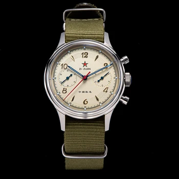 Sugess Watch Seagull 1963 38 мм Сапфировые мужские часы с хронографом, люминесцентный механизм ST1901, мужские часы-пилот, военные ретро-часы