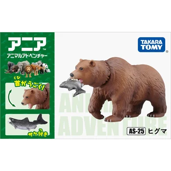 Takara Tomy ANIA Animal Advanture AS-25 Бурый медведь Дикая фигурка ABS Детские развивающие игрушки