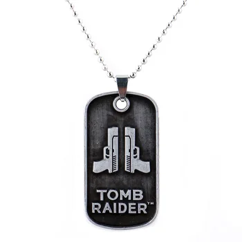 Tomb Raiders 20-я годовщина Dul Gun Ожерелье с подвеской для мужчин и женщин Ожерелье с цепочкой из бисера, собачий жетон, Коллекционные ювелирные изделия