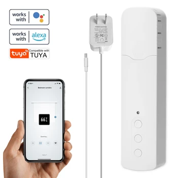 Tuya WiFi Интеллектуальный двигатель для шторки из бисера, электрический двигатель для жалюзи, управление приложением, голосовое управление, Совместимое с Alexa Google Home