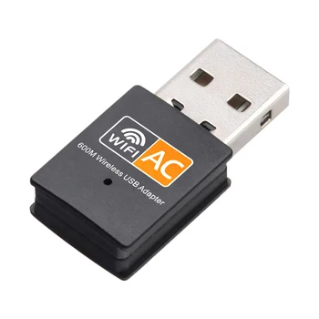 USB 2.0 двухчастотная беспроводная сетевая карта 600M AC600 2,4/5 ГГц Мини-портативный WiFi-приемник для портативных ПК