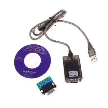 USB 2.0 Кабель-адаптер преобразователя устройств с последовательным портом USB 2.0 в RS485 RS422 DB9 COM, микросхема FTDI
