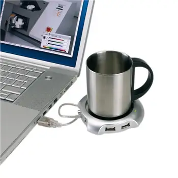 USB-грелка, Щепка, Грелка для чая, кофейной чашки, кружки, USB-грелка С 4 USB-портами, концентратор с переключателем включения / Выключения
