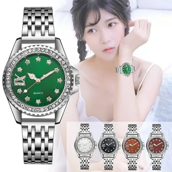 UTHAI W21 Новые женские часы Модные кварцевые легкие роскошный инкрустированный бриллиантами стальной пояс студенческие женские наручные часы часы