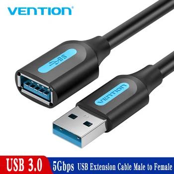 Vention USB удлинитель 3.0 от мужчины к женщине USB Удлинитель кабеля для передачи данных для портативных ПК Smart TV PS4 Xbox One SSD накопитель USB к USB