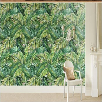 wellyu Индивидуальные большие фрески ручная роспись в американском стиле тропический лес листья растений фоновые обои для стен