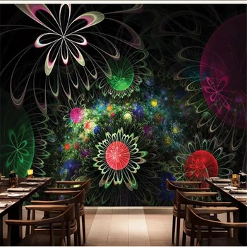 wellyu Пользовательские обои papel de parede Ослепительный цветок, журнальный столик, дизайн рабочего стола, бар, фоновая стена papel de parede 3d