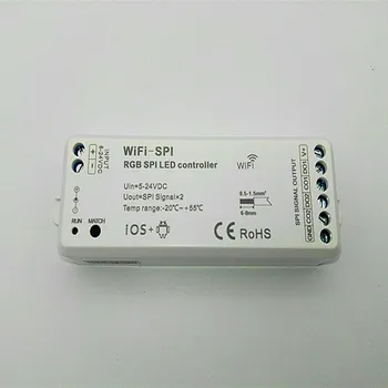 WIFI-SPI Контроллер DC5V-24V RGB WiFi SPI Светодиодный Контроллер Поддерживает WS2812B TM1809 LPD6803 WS2811 UCS1903 IC для пиксельной светодиодной Ленты