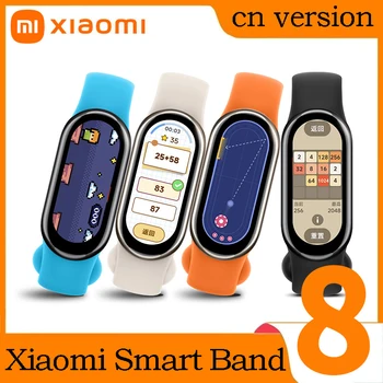 Xiaomi Mi Band 8 Кислорода В Крови AMOLED Экран Фитнес-Браслет Miband8 Фитнес-Трекер Пульсометр Xiomi Smart Band