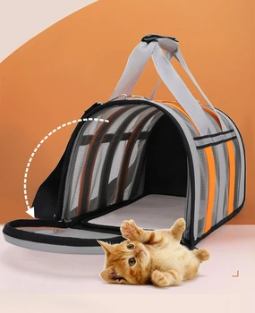 YOKEE Cat Carrier Bag Дышащая Переносная сумка для домашних животных Портативные сумки для щенков на одно плечо Дорожная сумка-переноска для кошек, собак, сумок для домашних животных