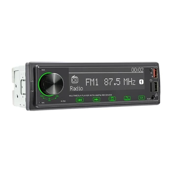 Автомагнитола 1 Din, совместимая с Bluetooth, поддержка автомобильных мультимедиа USB TF-карта, AUX FM-радиоприемник, ЖК-стерео MP3-плеер для автомобиля