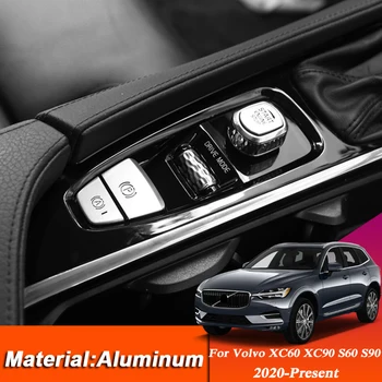 Автомобильный стайлинг Крышка кнопки остановки запуска двигателя для Volvo XC60 XC90 S60 S90 2020-настоящее время Электронный ручной тормоз, Автоаксессуары с блестками