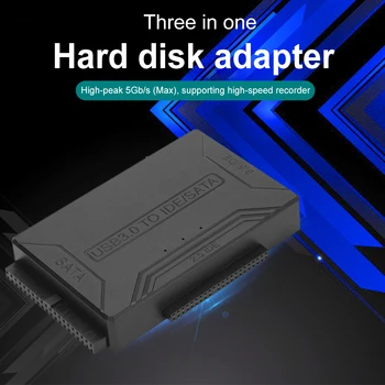 Адаптер USB 3.0 На SATA / IDE 5 Гбит/с Адаптер Жесткого Диска SATA / IDE На USB 3.0 США/ЕС/Великобритания/AU Разъем для Универсального 2,5/3,5-Дюймового жесткого диска SSD