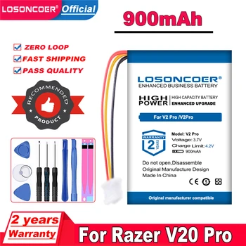 Аккумулятор LOSONCOER емкостью 900 мАч для беспроводной мыши Razer V2 PRO/V2PRO