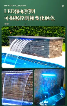 Акриловая розетка для навесной стены с водопадом /наружный пруд во внутреннем дворе, озеленяющий водяную стену со светодиодным водопадом /водосбросом