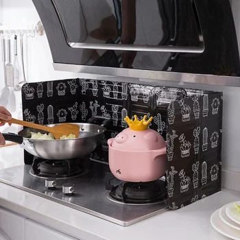 Алюминиевая Складная Теплоизоляционная плита Кухонная Газовая плита Перегородка Сковорода Экран для защиты от брызг масла Аксессуары