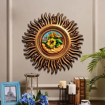 Американский ретро цветок солнца, настенный подвесной светильник для гостиной, спальни, крыльца, коридора, роскошное украшение, фон для дивана, настенный кулон