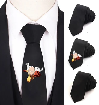 Аниме one punch man, галстук для мальчиков, хлопковый галстук для подростков, костюмы для косплея на Хэллоуин, Мультяшный подарок
