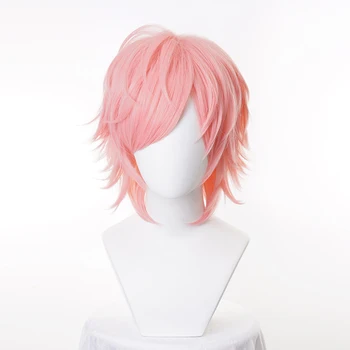 Аниме Yarichin Club Ayato Yuri Косплей Парик Розовый с короткими Термостойкими синтетическими волосами для взрослых Мужчин женщин на Хэллоуин