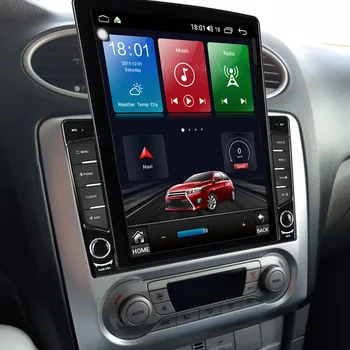 Аудио Радио Автомобильный Мультимедийный IPS DSP Android 10 64 ГБ Плеер Tesla для Ford Focus 2 Mk2 2004-2011 Головное устройство GPS Navi