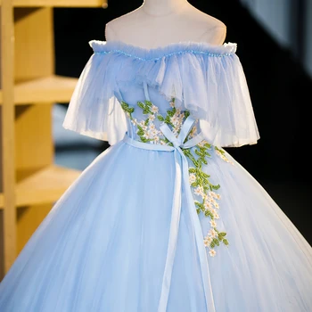 бальное платье с цветочной вышивкой и рукавом-бабочкой в лесном стиле, платье средневекового Ренессанса, платье королевы Викторианской эпохи, платье Belle ball