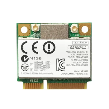 Беспроводной адаптер 2.4G / 5G Mini PCI-E 300M Bluetooth WiFi Сетевая карта для ноутбука