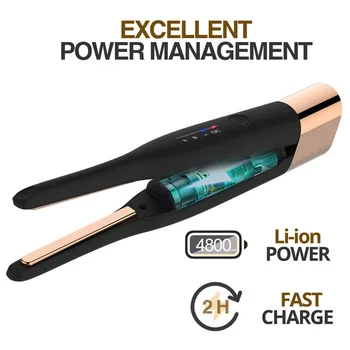 Беспроводной Утюжок для выпрямления волос с плавающей пластиной, USB-зарядка, Щипцы для завивки волос, Беспроводные Бигуди, инструмент для укладки волос