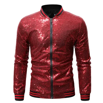 Блестящая мужская куртка-бомбер с блестками 2023, новейшие мужские куртки и пальто на молнии в полоску с золотым блеском, одежда для вечеринок, танцевальных шоу