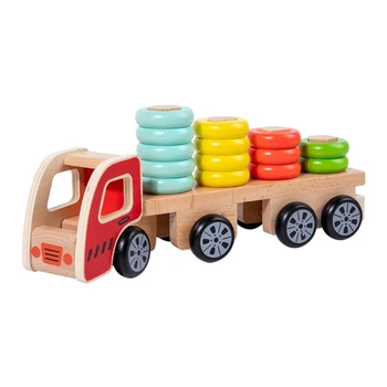 Блок для укладки B2EB, подарки для детей от 1 до 3 лет, игрушечный поезд Монтессори, набор