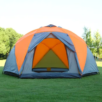 Большая ручная палатка на 8-10 человек, Уличная палатка для кемпинга, Юрта, Двухэтажная внутри и снаружи, дизайн аккаунта, 3 двери, 6 Угловая палатка