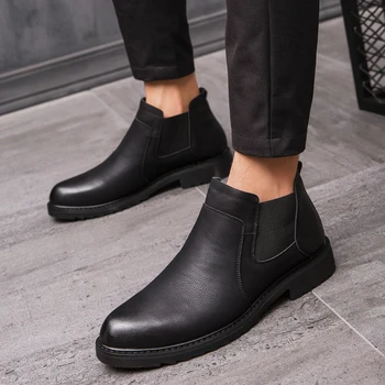 Бренды Социальных мужских ботинок, Ретро Мужские брендовые удобные ботинки 