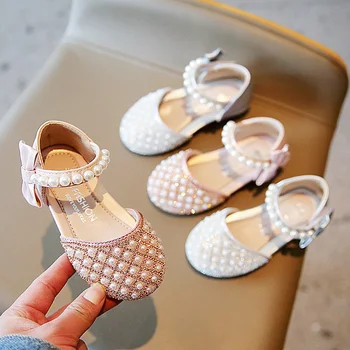 Весенне-осенняя обувь для девочек, блестящая обувь Мэри Джейнс, детская обувь принцессы с бабочкой на спине, блестящая кожаная обувь для танцев, свадебная вечеринка для малышей