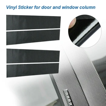 Виниловая наклейка на двери и оконные стойки автомобиля из углеродного волокна для Ford F150 2015-2021