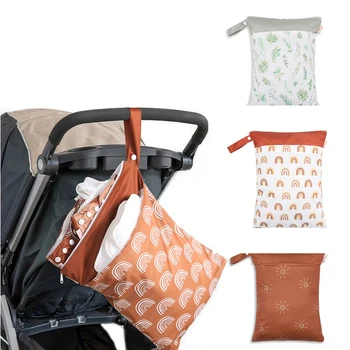 Влажный мешок, водонепроницаемая детская сумка, органайзеры для моющихся подгузников, сумка для детской коляски с принтом Sunshine 30*40 см