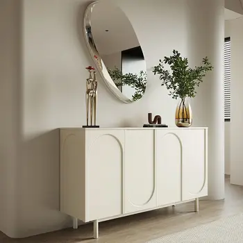 Встроенный в стену буфет для гостиной современный минималистичный светлый роскошный шкаф для домашней кухни шкаф для хранения