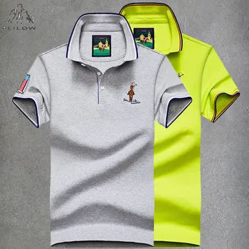 Высококачественные теннисные рубашки-поло из 95% хлопка с вышивкой, мужские летние деловые повседневные футболки с лацканами и коротким рукавом, мужская одежда